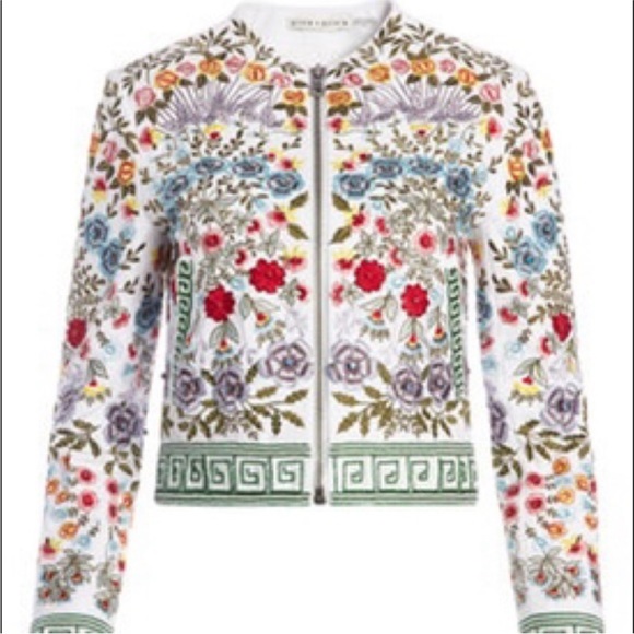 Alice + Olivia Jackets & Blazers - Alice + Olivia Yardley Jacket Embroidered and Beaded Size XS NWT